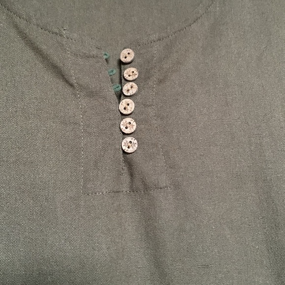 Olive Oversized Shift Dress - Picture 3 of 7